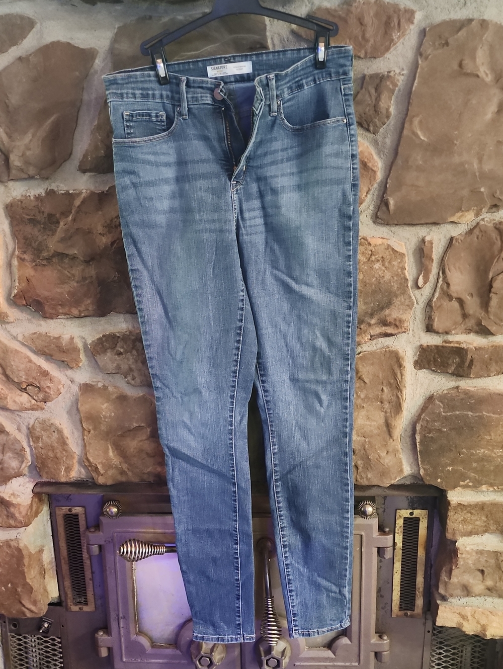 Skinny Mid-Wash Blue Women's Jeans by Unknown Brand